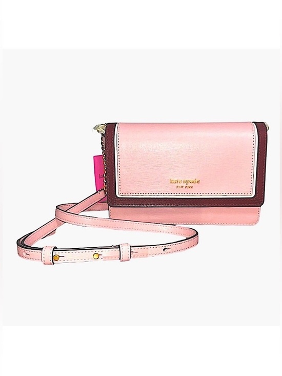 kate spade Handbags - Kate Spade Crossbody Morgan dogwood colorblock saffiano peachy pink burgundy